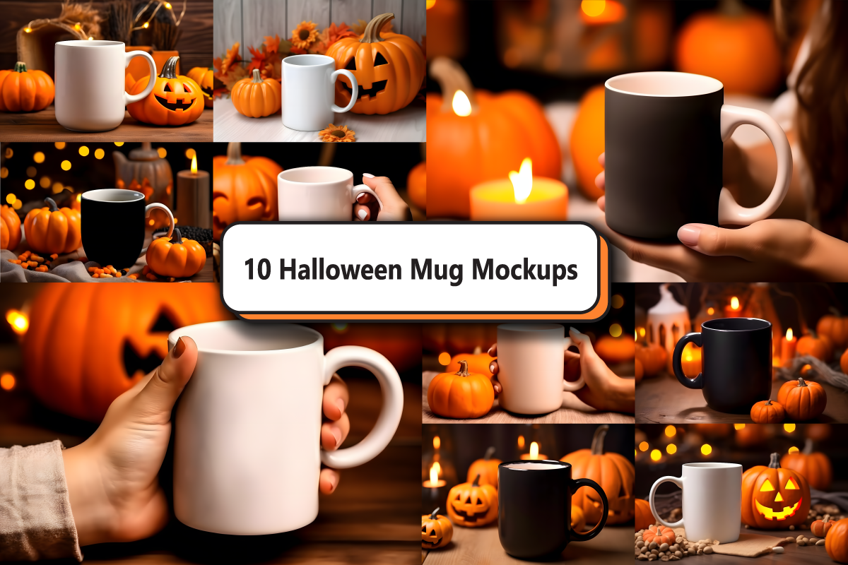 Halloween Mug Mockup Bundle