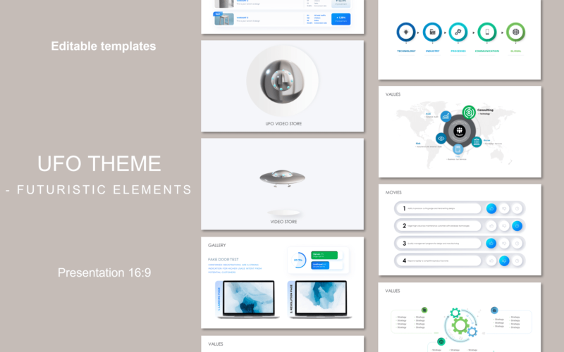 Ai theme_futuristic elements template PowerPoint Template