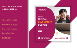 Digital marketing and social media: a banner template