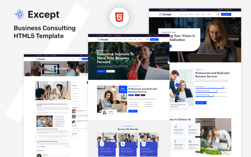 Except-Business Consulting HTML5 Template Website Template