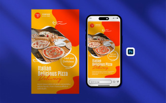 Instagram Story Template - Instagram stories Template for pizza