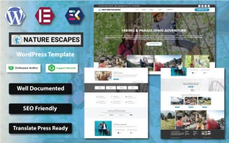 Nature Escapes - Hiking, Skiing & Paragliding WordPress Template