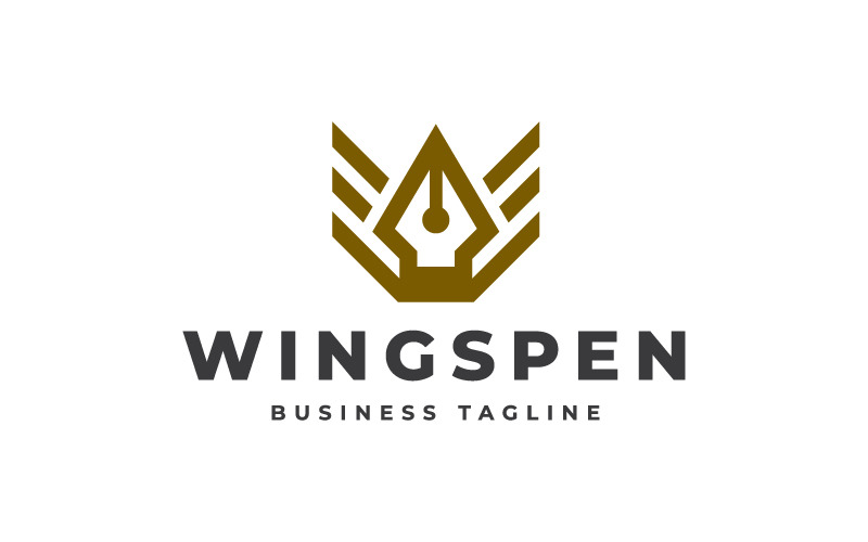 Creative Wings Pen Logo Template