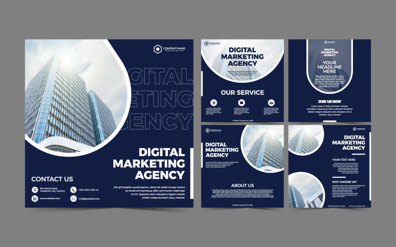 Digital Marketing Agency Templates Design Social Media