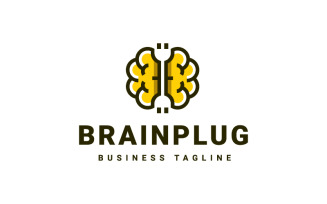 Smart Brain Plug Logo Template