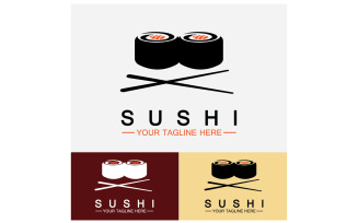 Sushi japan icon logo vector V15