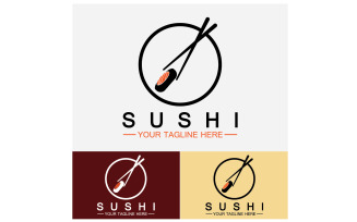Sushi japan icon logo vector V17