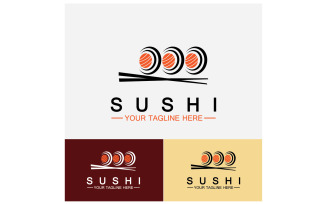 Sushi japan icon logo vector V7