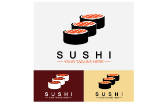 Sushi japan icon logo vector V9