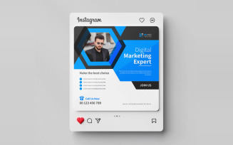 Digital business marketing social media and instagram banner template