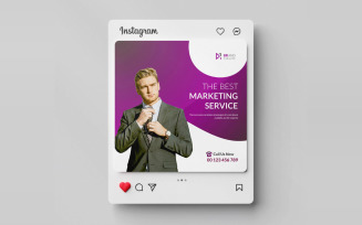 Digital marketing agency and corporate social media banner or instagram post template
