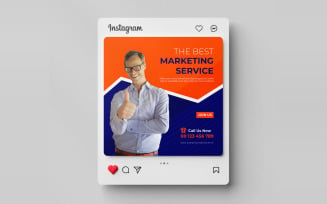 Digital marketing agency and instagram post template