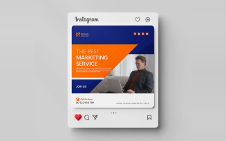 Digital marketing live webinar and corporate instagram post template