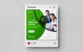 Digital marketing live webinar and corporate social media instagram post template