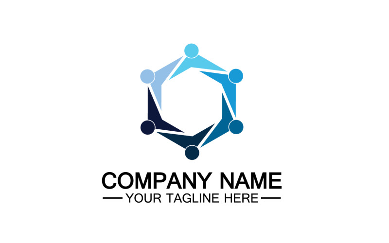 Group team community logo icon vector v9 Logo Template