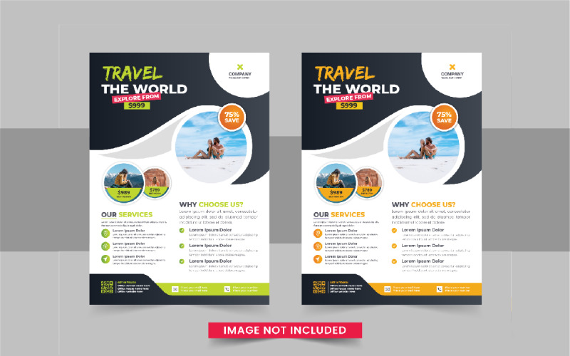 Holiday Travel Flyer Design or Editable tour flyer design Corporate Identity
