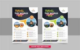 Holiday Travel Flyer Design or Editable tour flyer template design