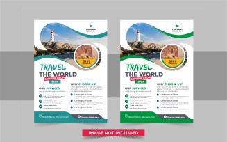 Holiday Travel Flyer Design or Editable tour flyer template
