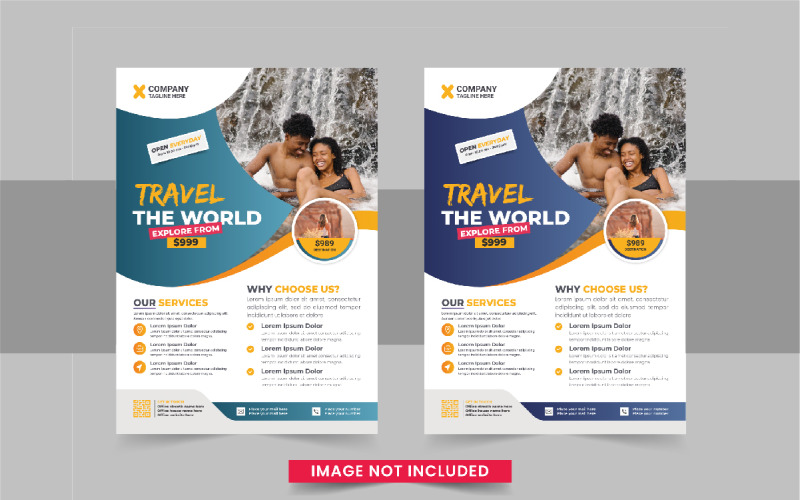 Holiday Travel Flyer Design or Editable tour flyer Corporate Identity
