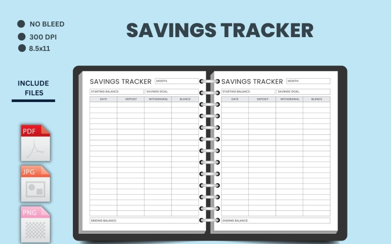 Savings Jar Tracker Printable, Savings Goal Tracker, Savings Tracker Planner