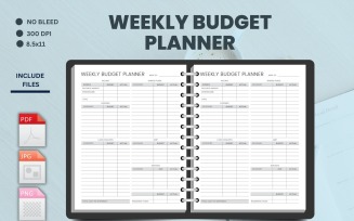 Weekly Budget Planner Template Logbook