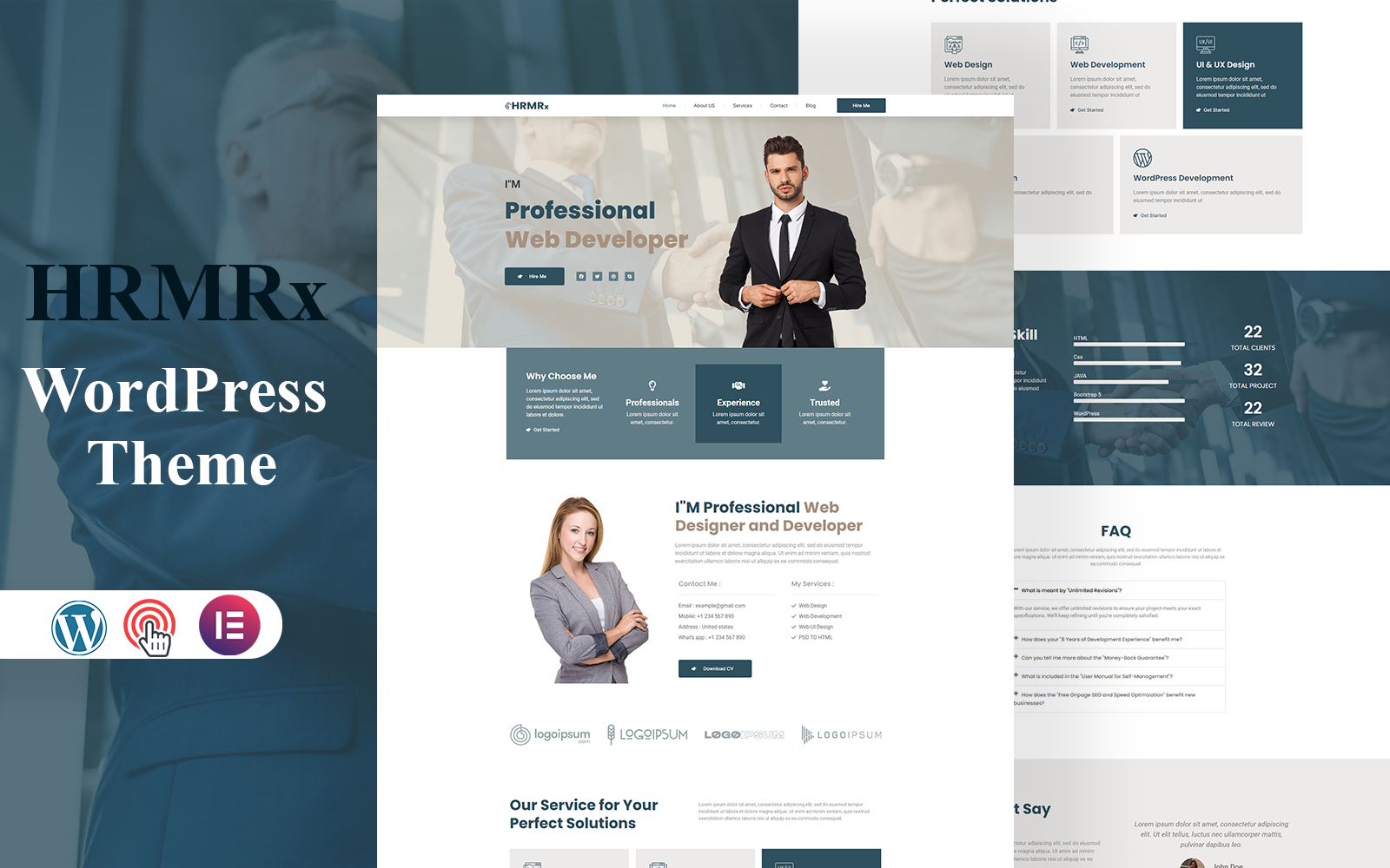 Hrmrx - Creative Personal Portfolio Multipurpose WordPress Theme