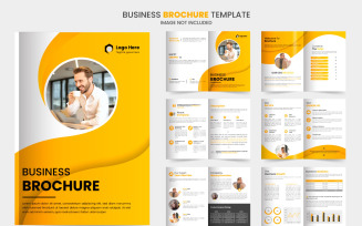 company profile brochure design, minimal multipage business brochure editable template layout