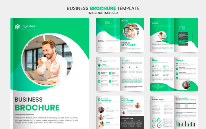company profile brochure design, minimal multipage business brochure template design, annual report Illustration