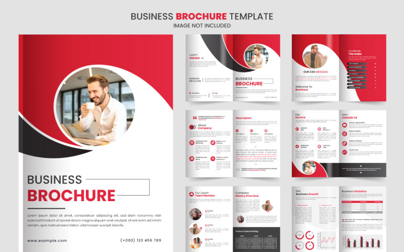 company profile brochure design, minimal multipage business brochure template design Illustration