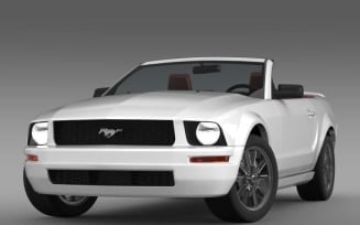 Ford Mustang Convertible 2005 3D Model