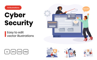 M300_ Cyber Security Illustrations