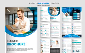 Minimal multipage business brochure template design, annual report, corporate company profile