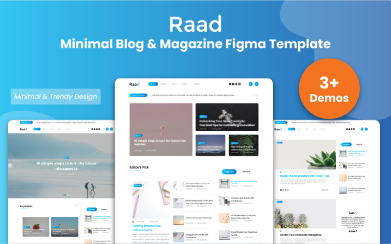 Raad - The Ultimate Minimal Blog & Magazine Template UI Element