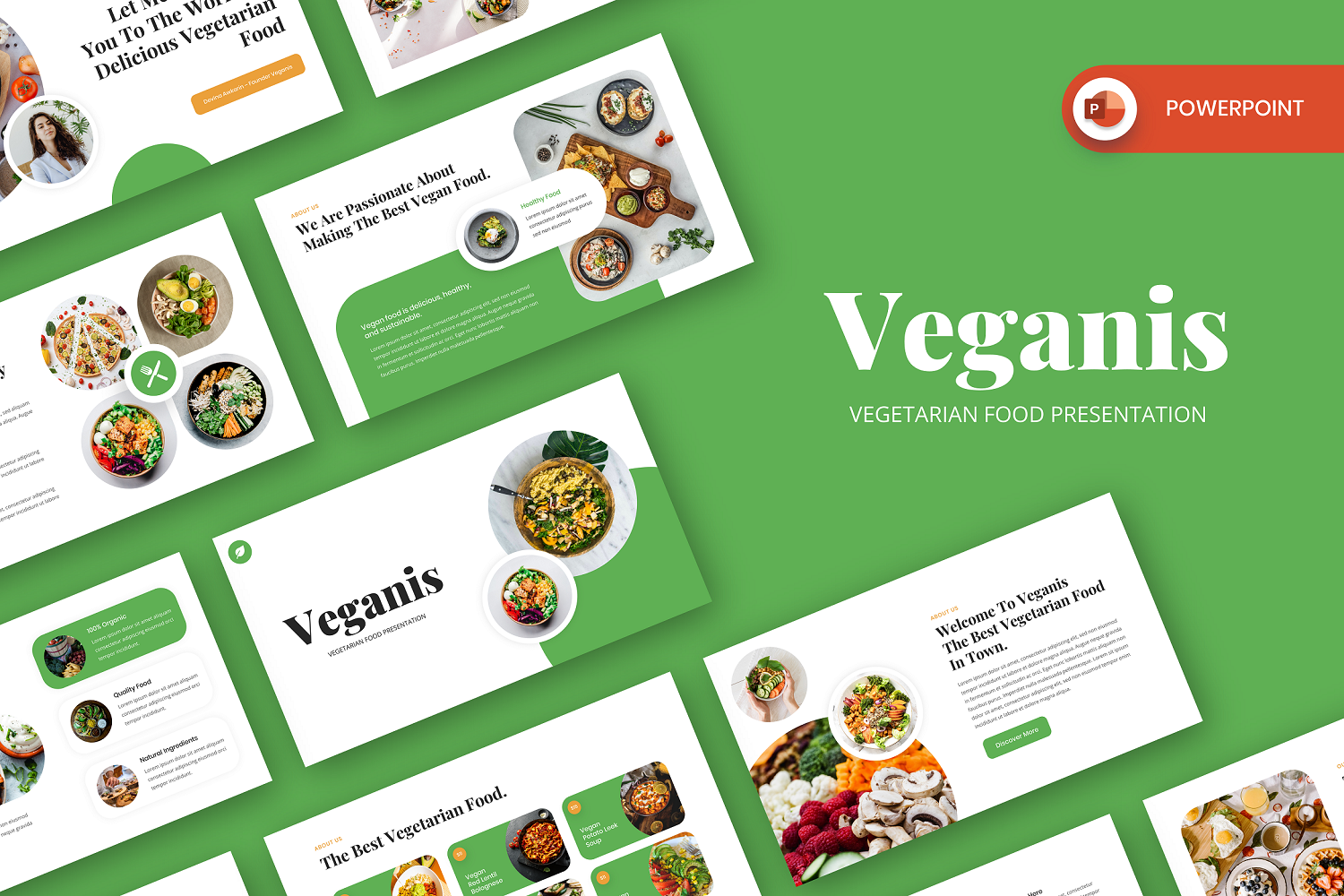 Veganis - Vegetarian Food Powerpoint Template