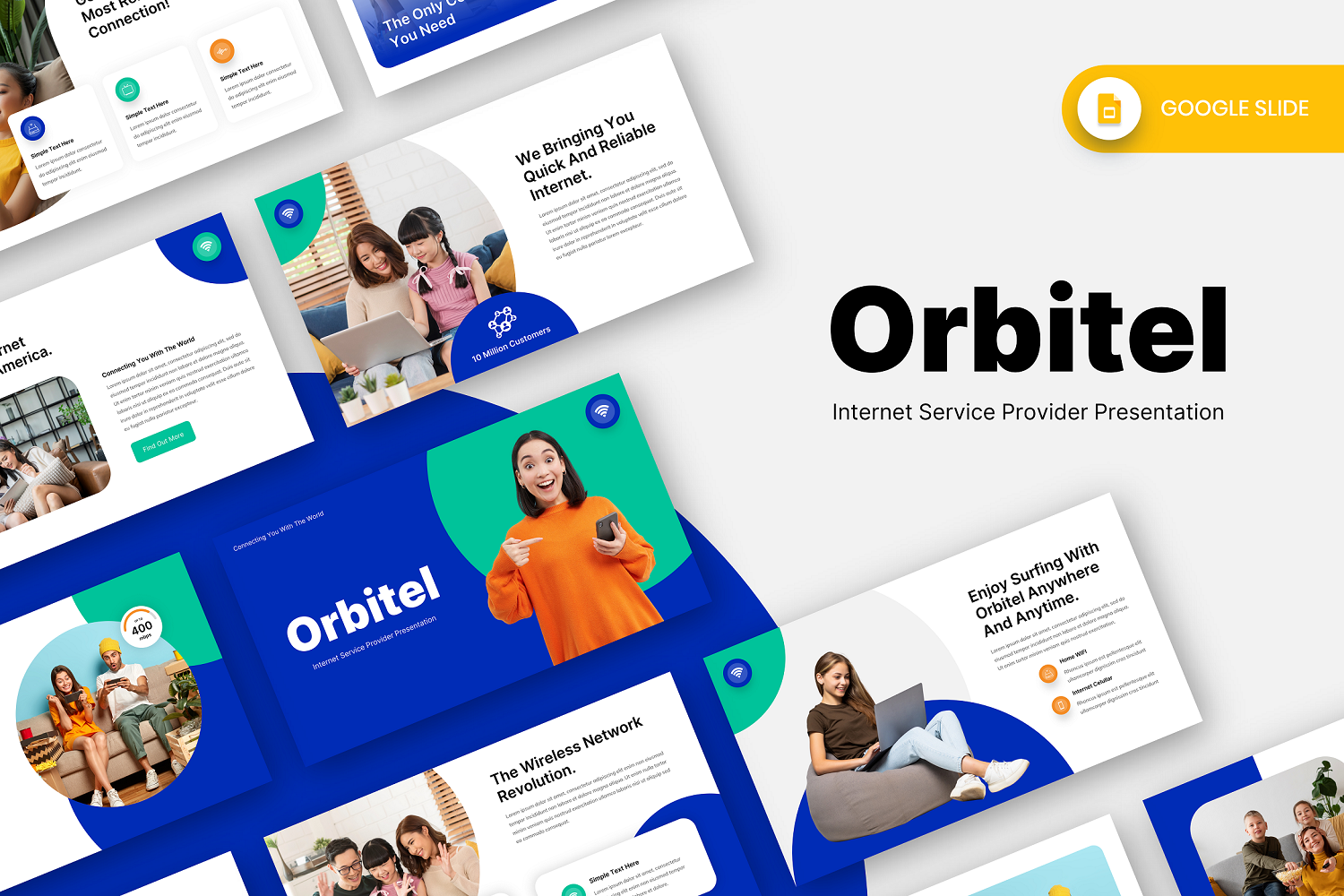 Orbitel - Internet Service Provider Google Slide Template