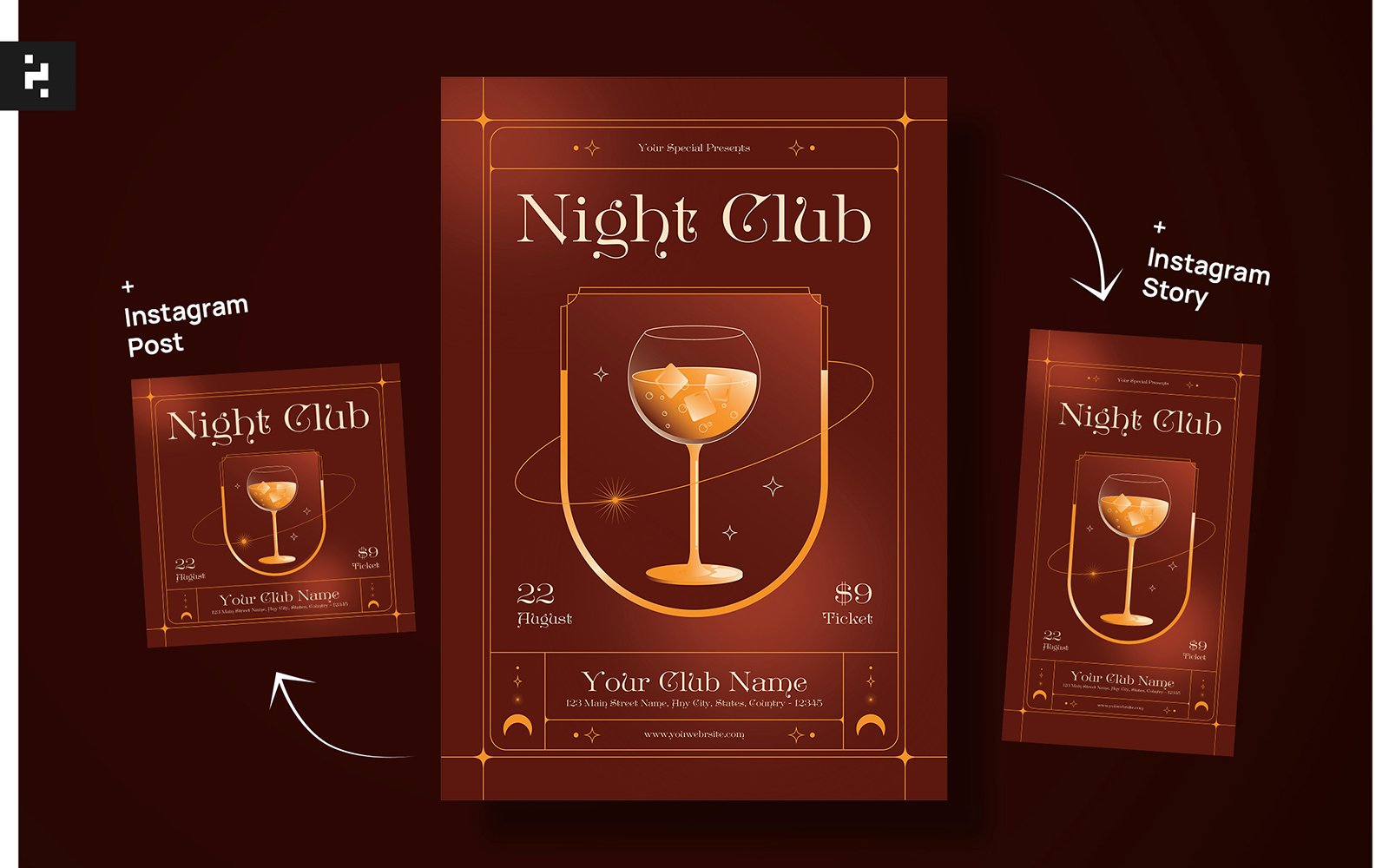Kit Graphique #353767 Night Club Divers Modles Web - Logo template Preview