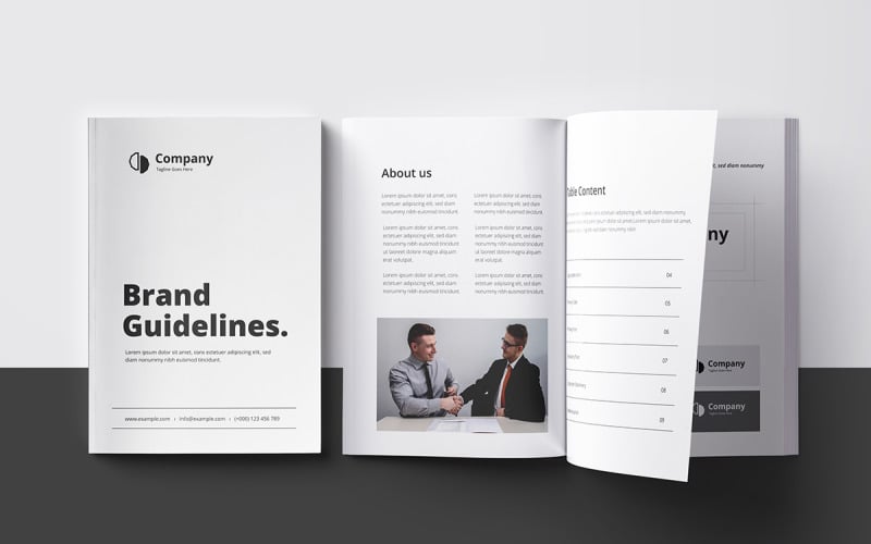 Brand Guideline Design and A4 Brand Manual Template Magazine Template