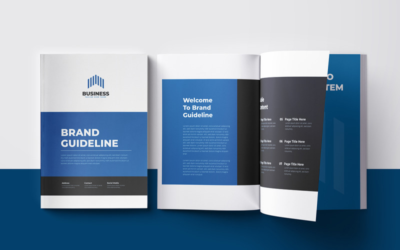 Brand Guideline Design and Brand Manual Design Magazine Template