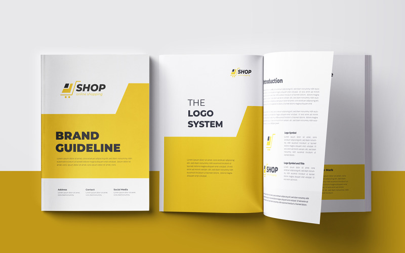 Brand Guideline Template or A4 Brand Guideline Design Magazine Template
