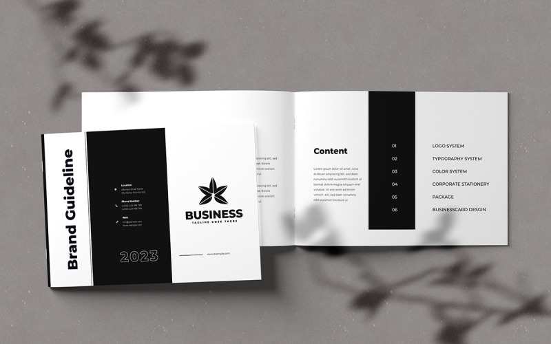 Brand Guidelines Layout Design_ Black Accent Magazine Template