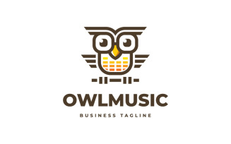 Cute Owl Music Logo Template