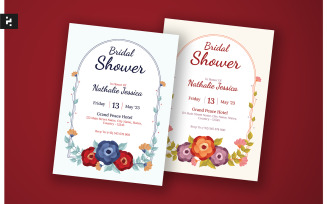 Floral Bridal Shower Invitation Template