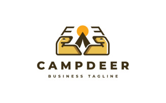 Forest Camp Deer Logo Template