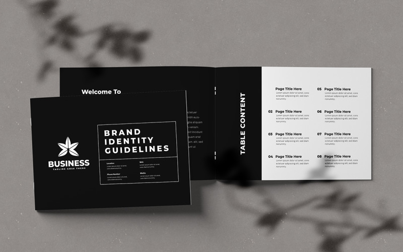 Landscape Brand Guidelines layout Design and Brand Guideline Magazine Template
