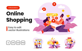 M305_ Online Shopping Illustrations