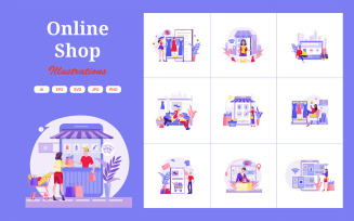 M395_ Online Shop Illustration Pack