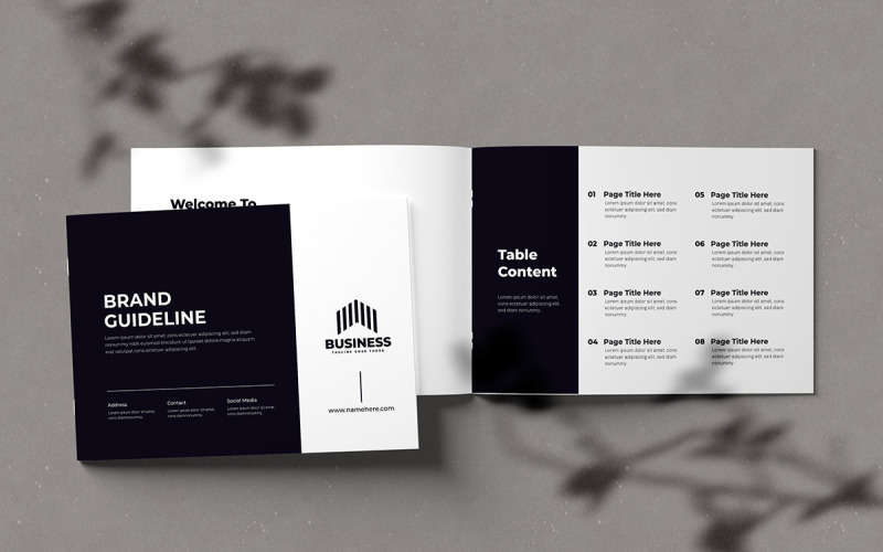 Minimalist Brand Guidelines layout Design Magazine Template