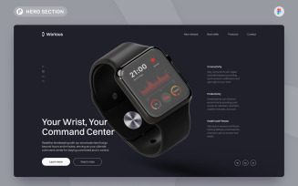 Worious - Smart Watch Hero Section Figma Template
