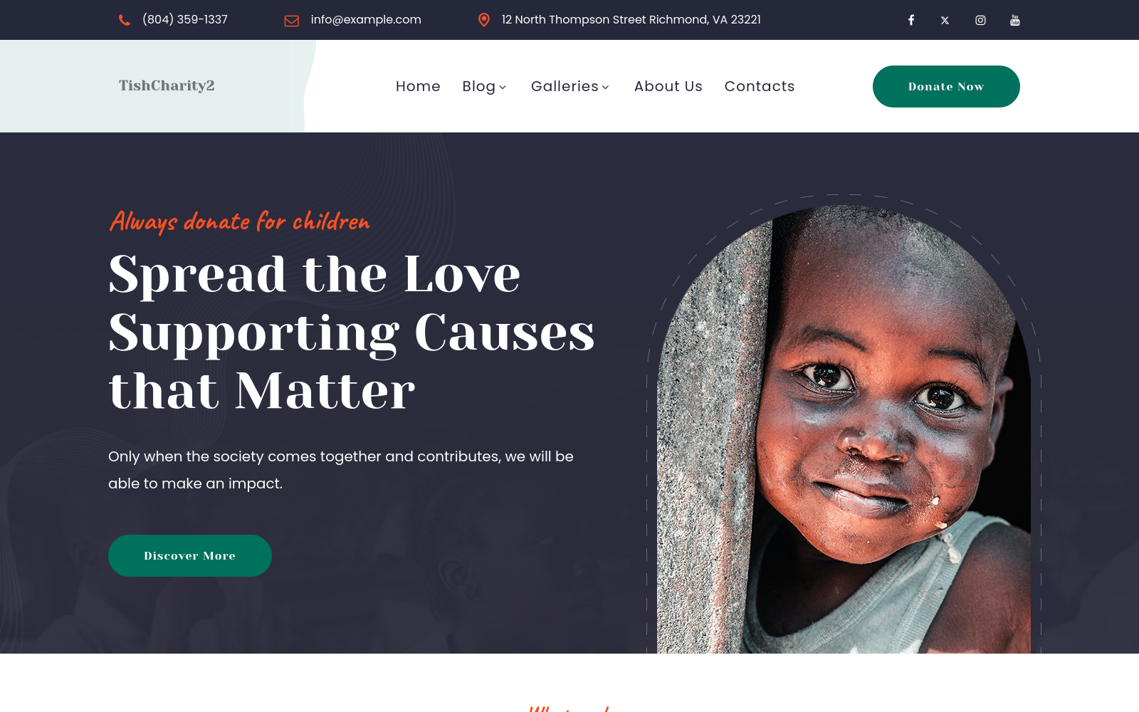 TishCharity2 - Charity WordPress Theme
