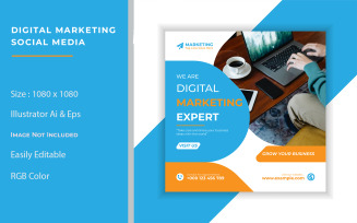 Digital marketing social media post design by